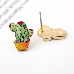 Small Cactus Earrings
